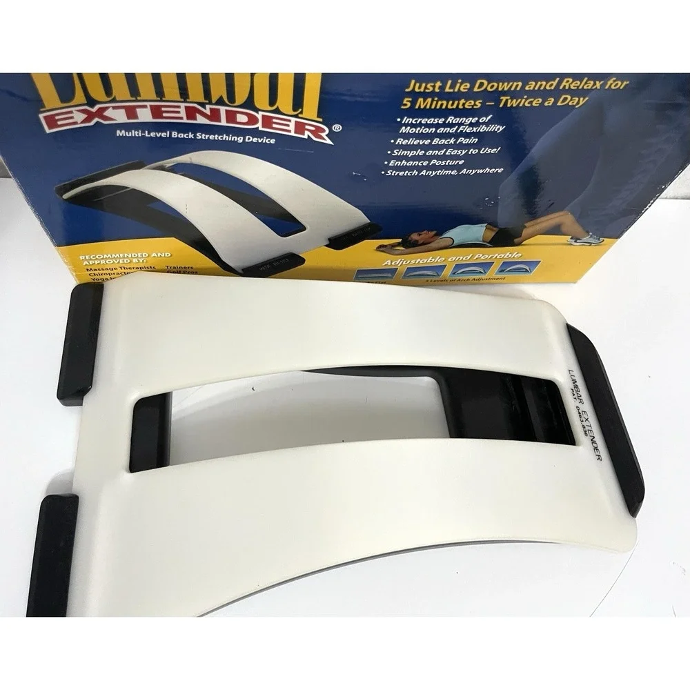 Lumbar Extender + Multi-Level Back Stretching Device with 3 Adjustment Levels